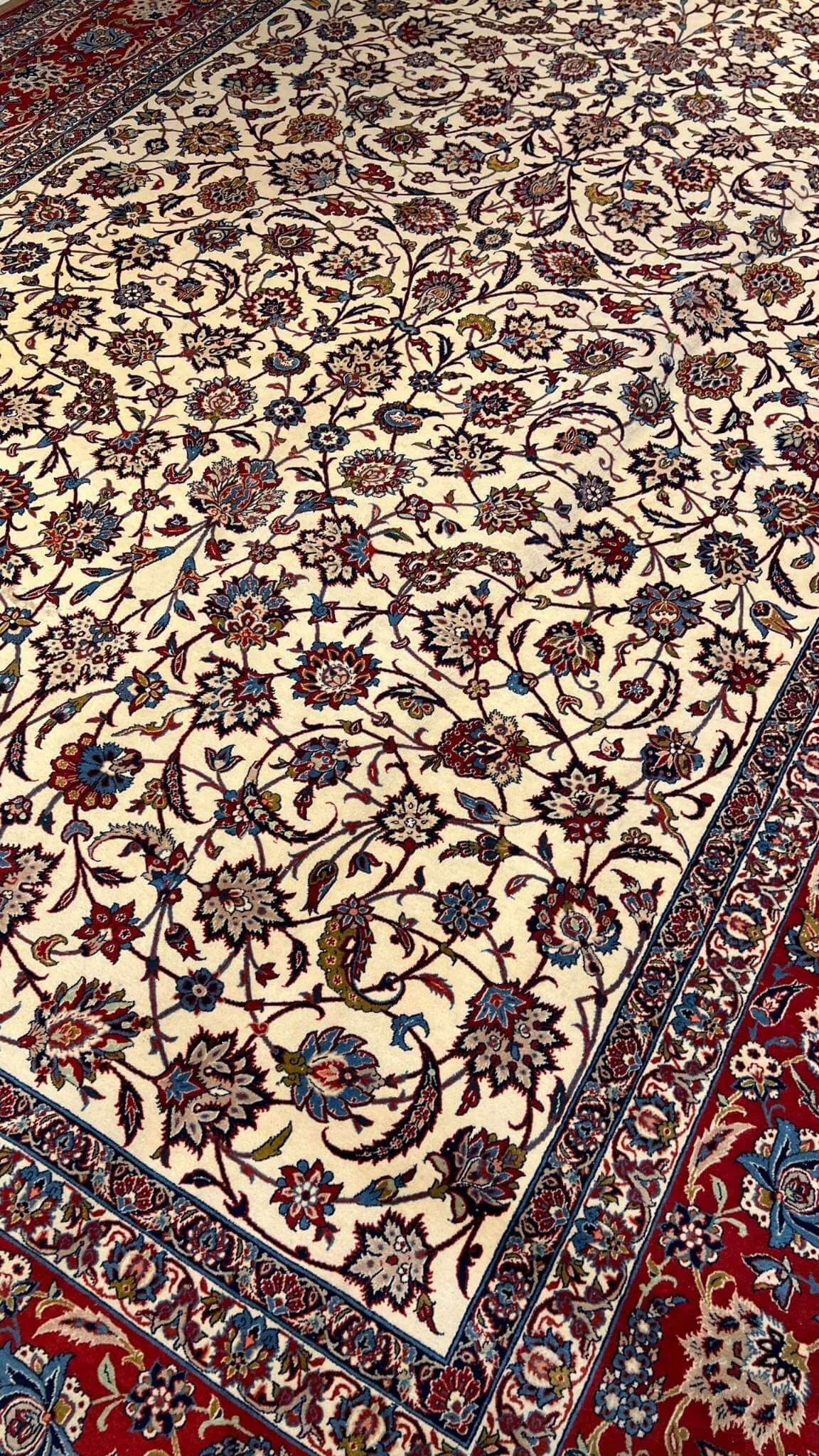 "Elegant antique Persian area rug with traditional Afshan design and natural dyes"
